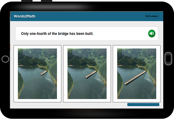Speaking and hearing math language in context helps students with concepts.